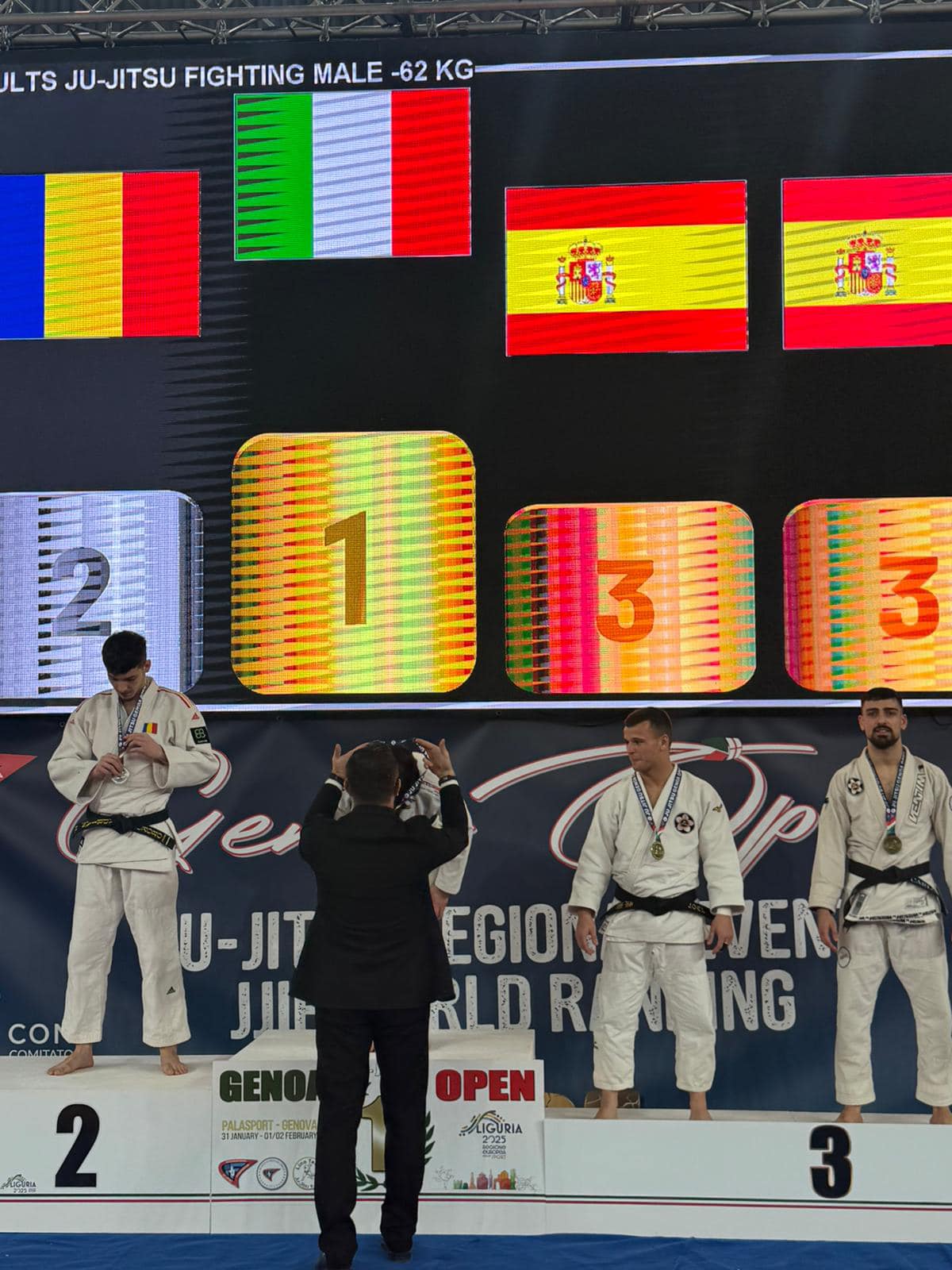 MEDALLA DE BRONCE PARA JOEL RONCAL EN EL OPEN DE JIU-JITSU DE GENOVA. 31-01-25